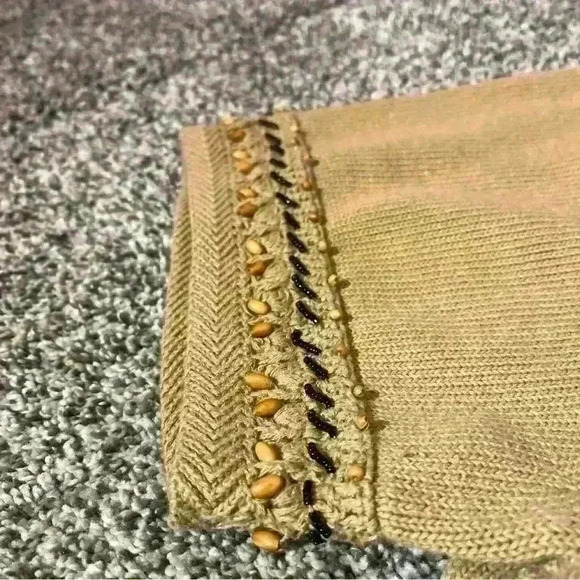 Vintage Alfred Dunner button front cardigan W beaded,  Girafe design Sz 2X - Picture 3 of 10